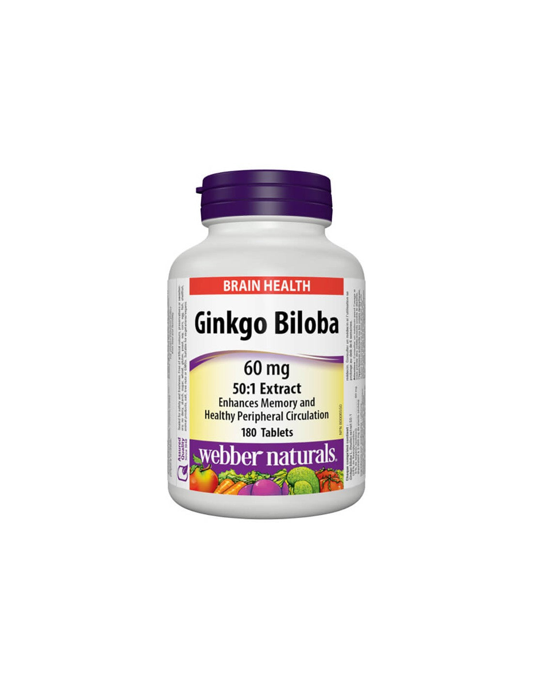 Μνήμη, συγκέντρωση, κυκλοφορία αίματος - Ginkgo Biloba 60 mg, 180 δισκία