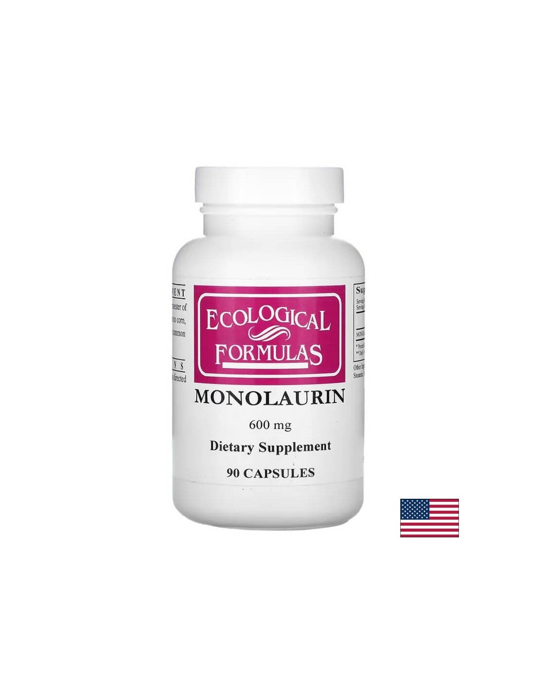 Monolaurin - Ανοσία, Προστασία λοιμώξεων, ενέργεια, 600 mg, 90 κάψουλες