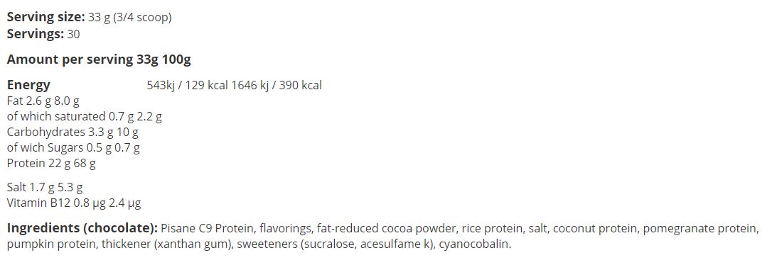 100% vegan πρωτεΐνη - 1,00 kg