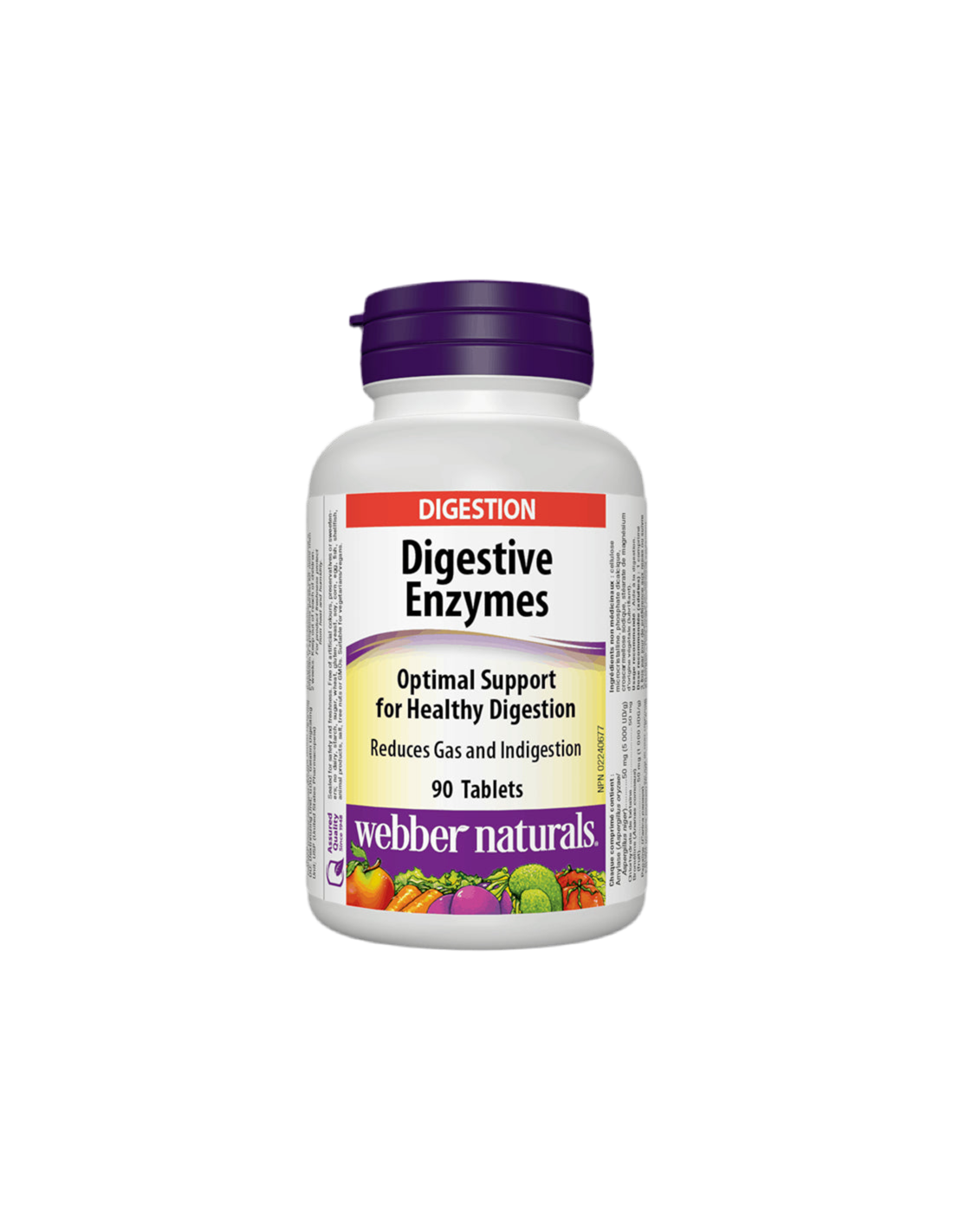 Digestive Enzymes x 90 tablets Webber Naturals - Nutra Best Europe
