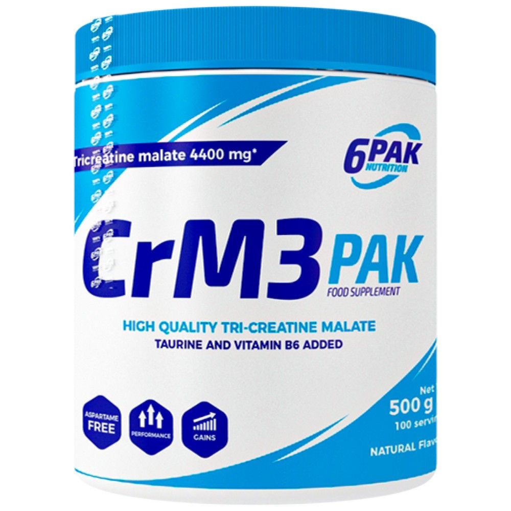 CRM3 PAK (Τρι -Δημιουργική Μαλική + Ταυρίνη) - 500 γραμμάρια