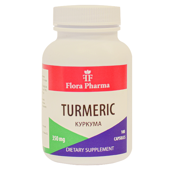 Turmeric 700 mg (curcuma longa)/100 κάψουλες, 50 δόσεις/flora pharma