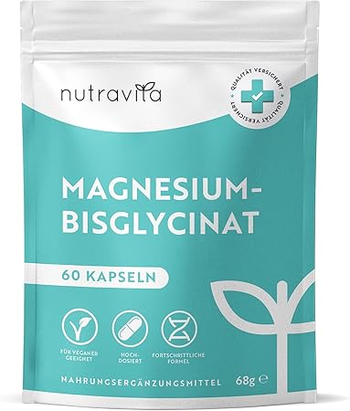 Δισγλυκινικό μαγνήσιο 60 κάψουλες 320 mg Vegan <tc>Nutravita</tc>