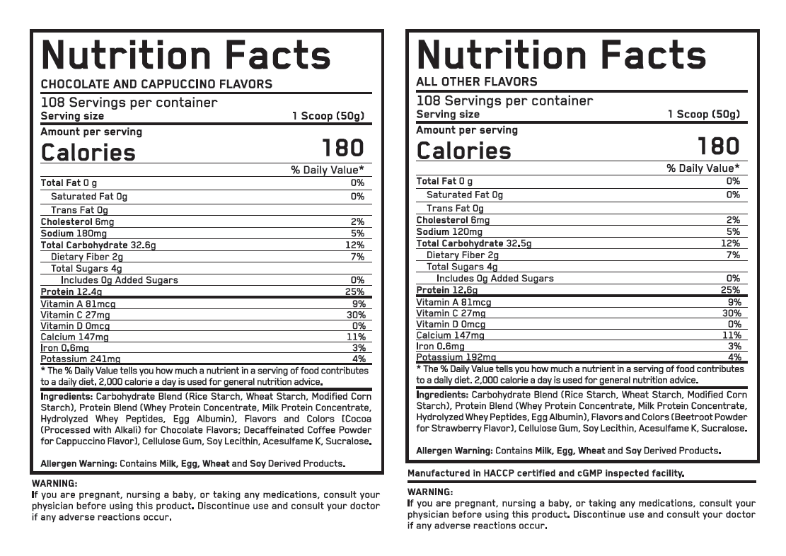 Mass Build Gainer/Τσάντα - 5.443 KG
