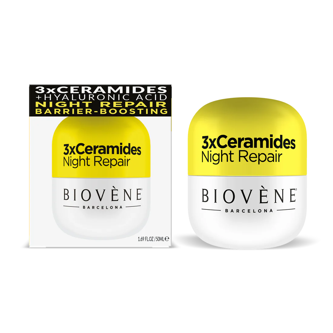 3x Night Cream με κεραμίδια για αναγέννηση και βαθιά ενυδάτωση - 50 ml