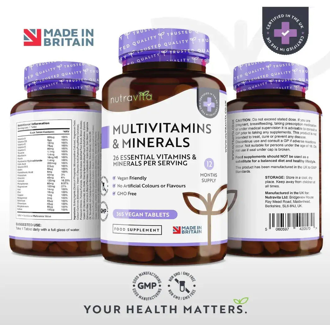 Multivitamins - 26 Essential Ingredients /365 tablets, 365 days/ Nutravita - Nutra Best Europe