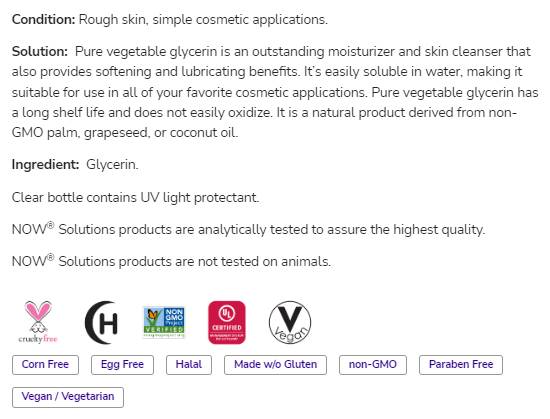 Λαχανική γλυκερίνη | Καθαρή ευέλικτη φροντίδα του δέρματος - 473 ml