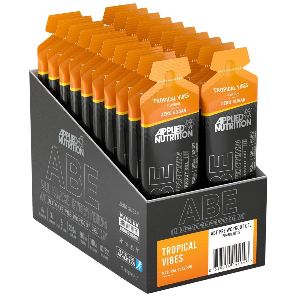 Abe gel | Όλα τα μαύρα όλα προ -προπόνηση - 20 x 60 γραμμάρια