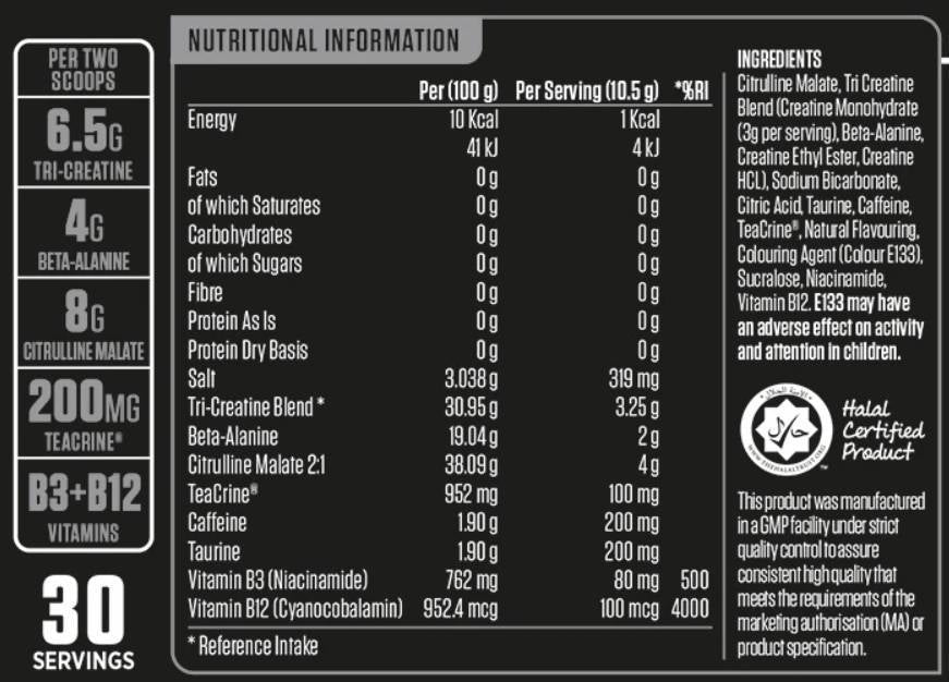 ABE Sample Sachet | All Black Everything Pre-Workout - 12,5 γραμμάρια