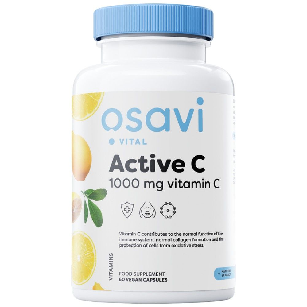 Ενεργό C 1000 mg | Pureway -C® με βιοφλαβονοειδή Citrus & Acerola - 60 κάψουλες