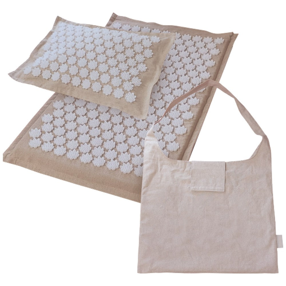 Mat Acupressure με μαξιλάρι και τσάντα | Μασάζ μασάζ βελονισμού με μαξιλάρι και τσάντα