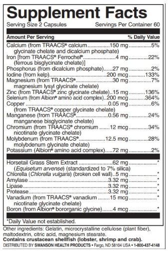 Albion Multi -Mineral με σίδηρο - 120 κάψουλες