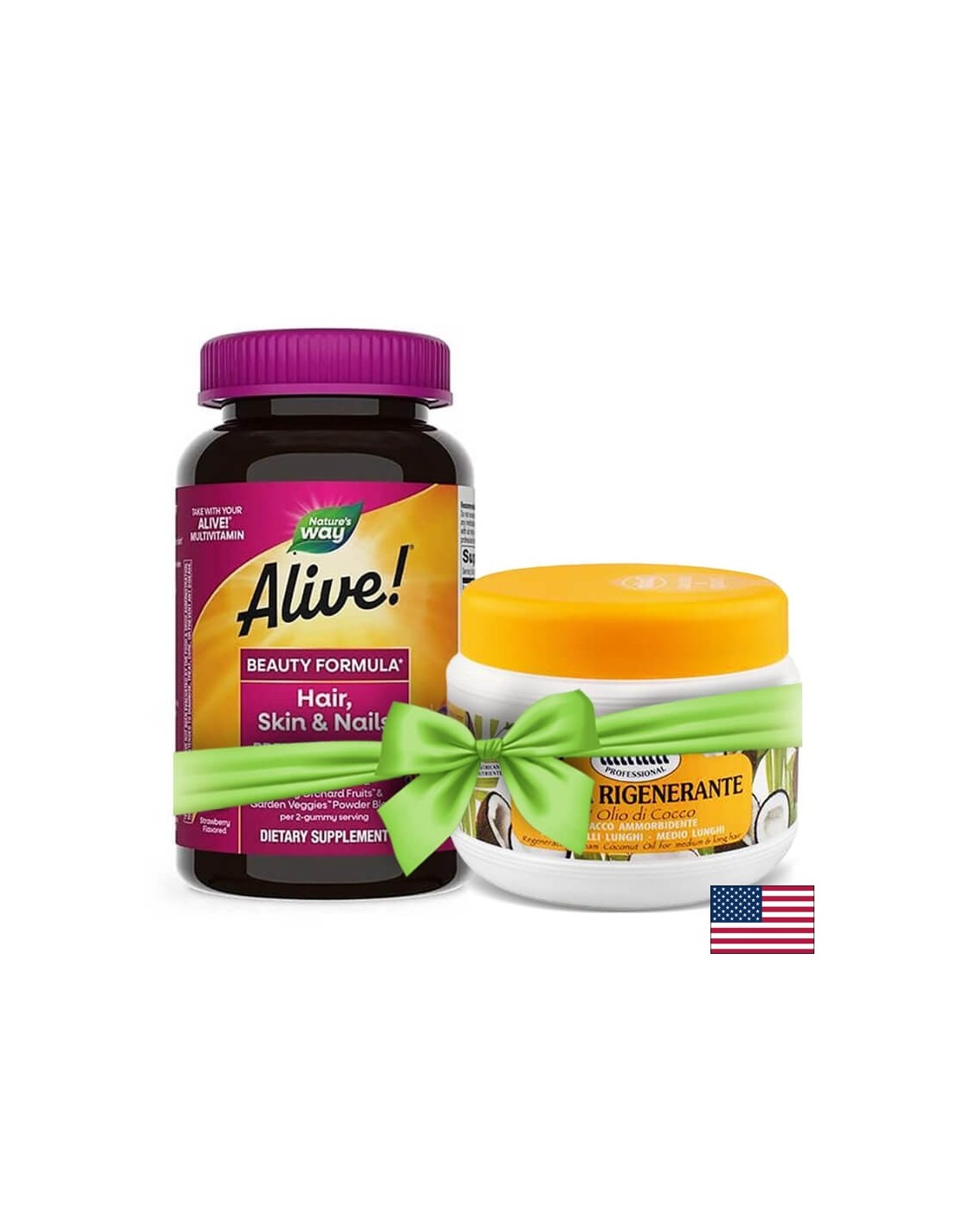 <tc>Alive</tc>! Πολυβιταμινούχο Gummy Premium Formula για Μαλλιά, Δέρμα & Νύχια / <tc>Alive</tc>! Μαλλιά, Δέρμα και Νύχια - Φόρμουλα Υψηλής Ποιότητας, 60 Δισκία Τζελ Nature's Way