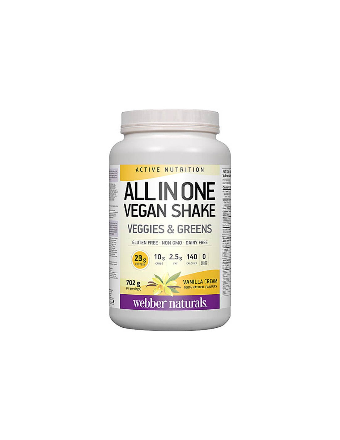 Συνολικά σε ένα Vegan Shake - Vegan Protein με γεύση βανίλιας, σκόνη 702 g