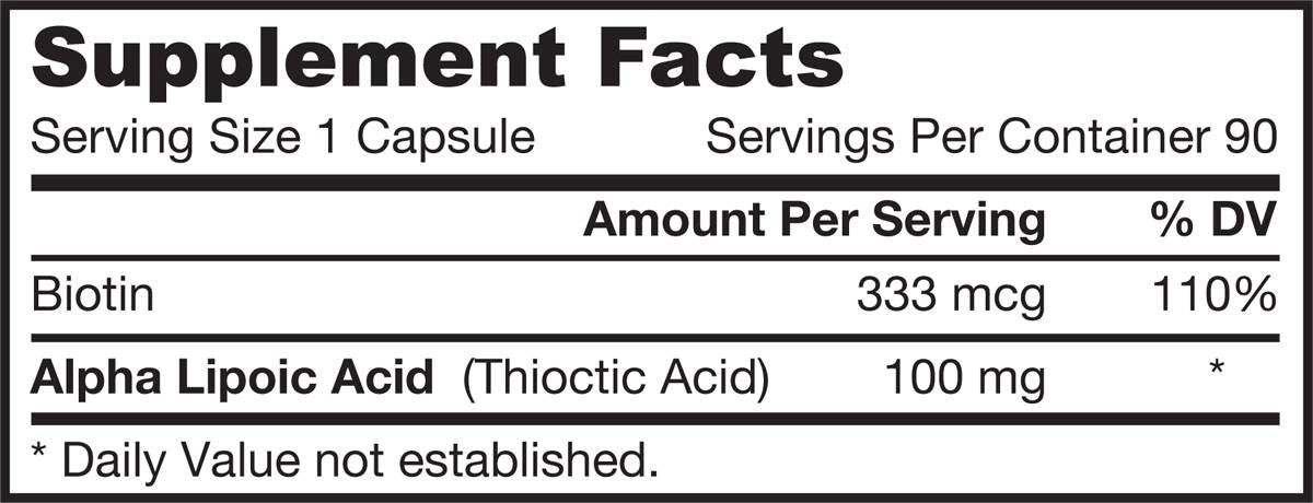 Άλφα Λιποϊκό Οξύ 100 mg - 90 κάψουλες