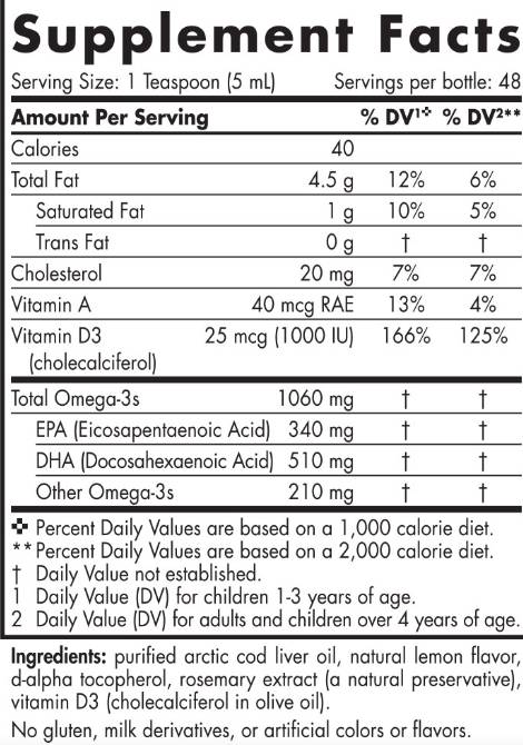 Arctic -D Cod Cod Liver Liquid 850 mg - 237 ml