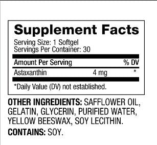 Astaxanthin 4 mg - 60 κάψουλες γέλης