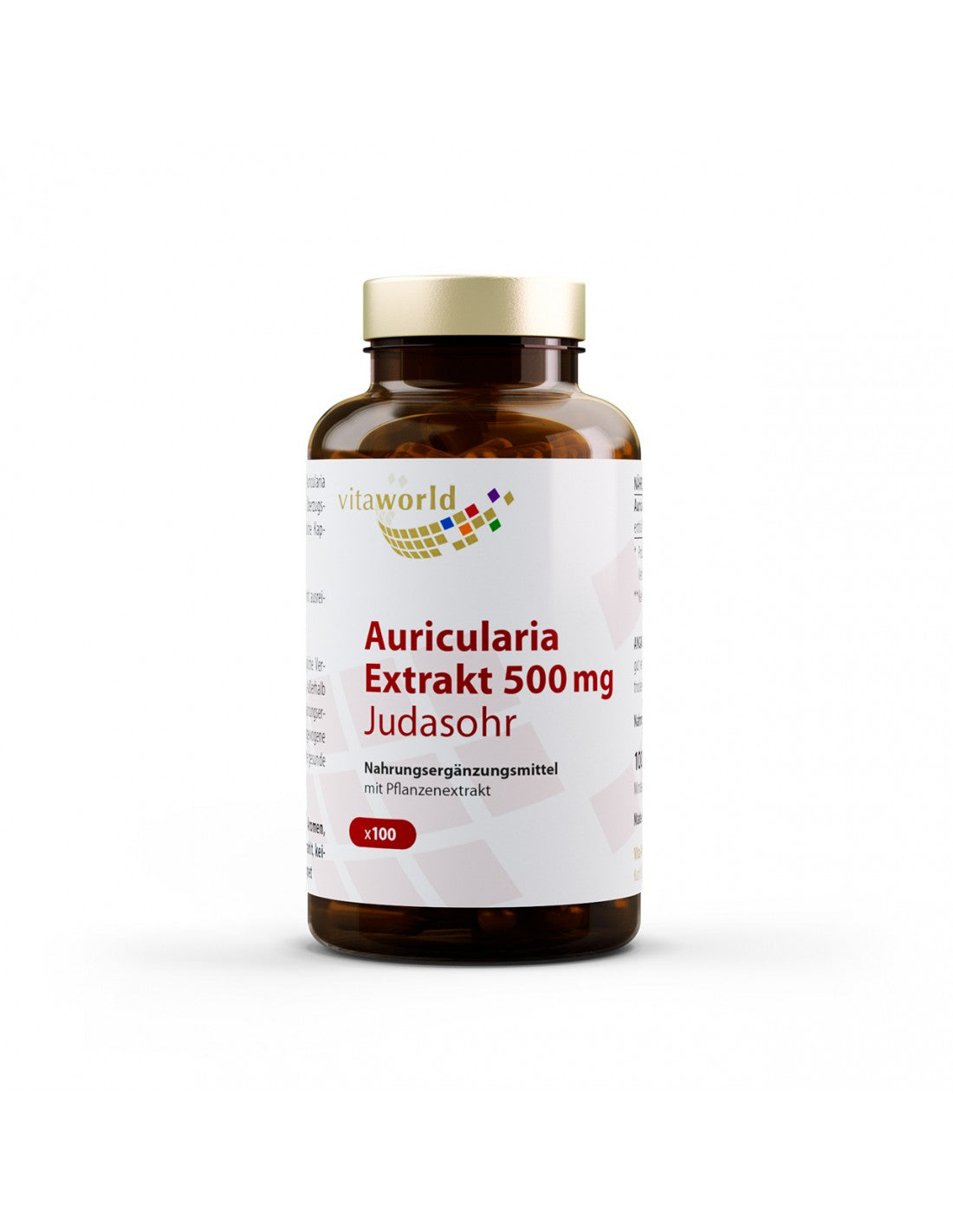 Auricularia (Judasohr) Extrakt/Auricularia (Judasohr) 500 mg, 100 κάψουλες
