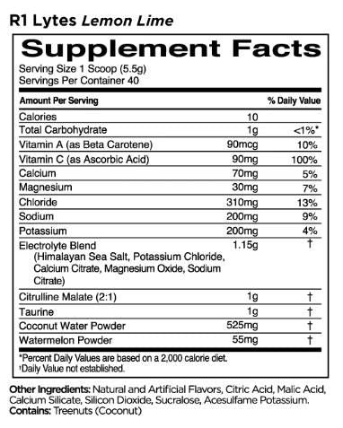 Lytes+ | Υποστήριξη αναπλήρωσης ηλεκτρολυτών Premium με Citrulline & Taurine - 220 γραμμάρια