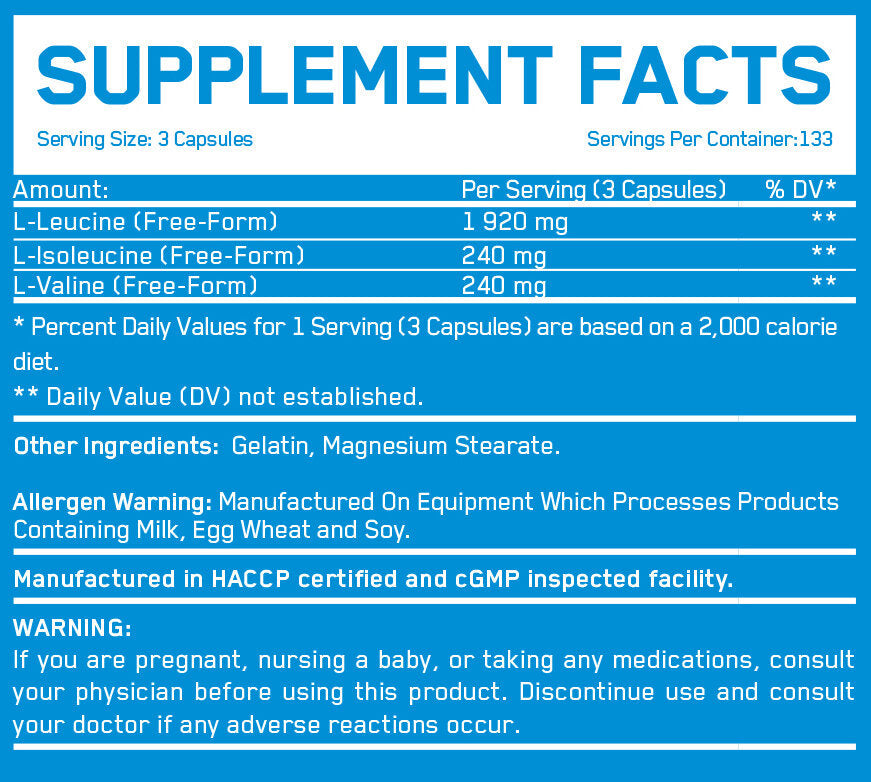 BCAA 8: 1: 1 800mg/400 καπάκια.