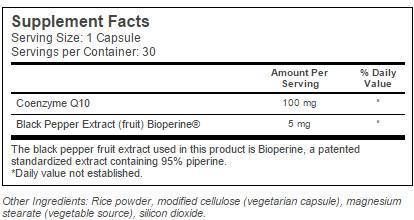 Καλύτερο CoQ10 με Bioperine 100 mg - 120 κάψουλες