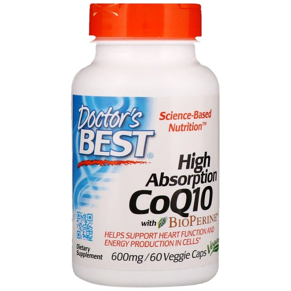 Το καλύτερο CoQ10 με Bioperine 600 mg - 60 κάψουλες