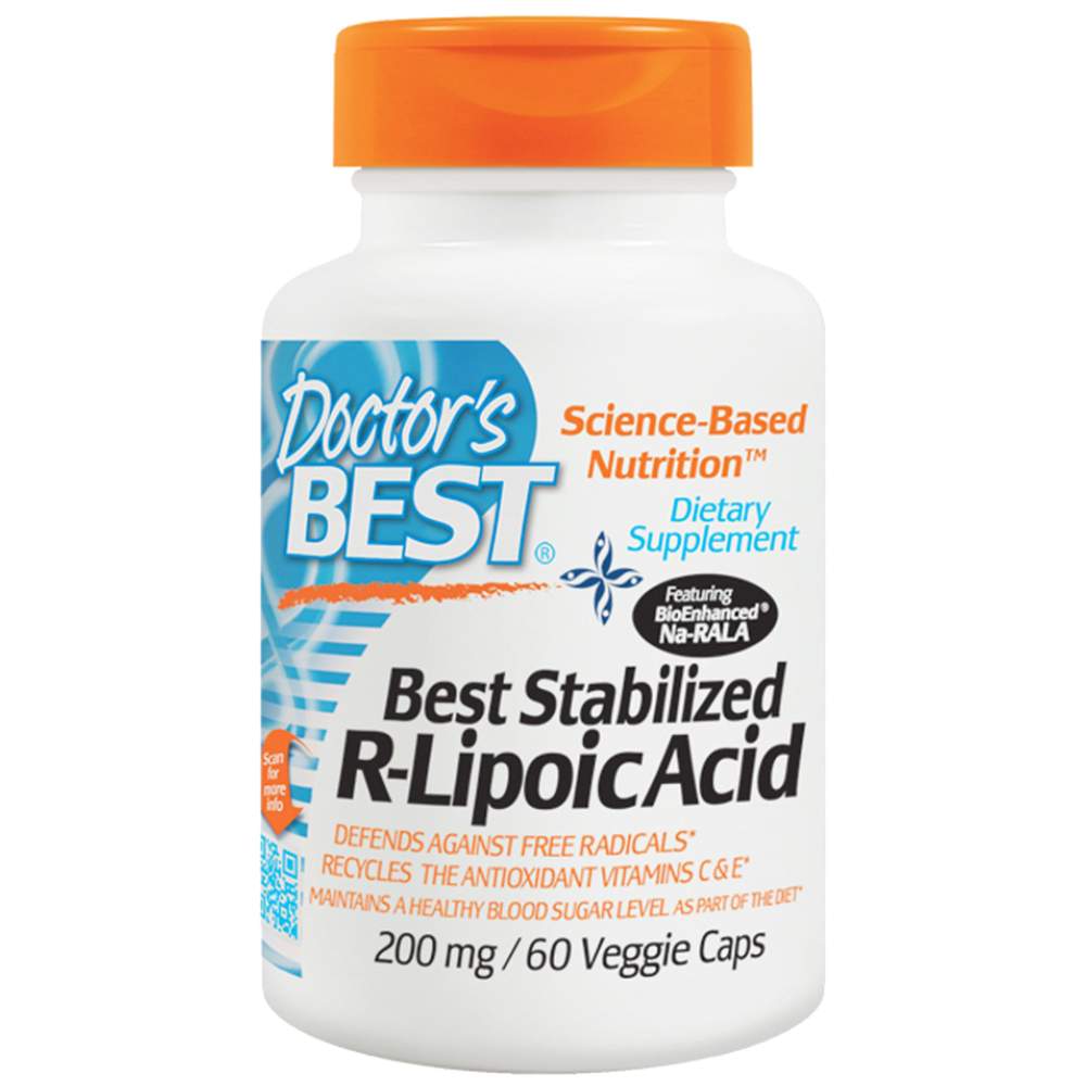 Το καλύτερο R-Lipoic Acid/Setabilized Na-R-ALA 200 mg-60 κάψουλες