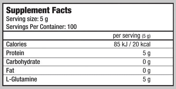<tc>BioTech USA</tc> 100% L-Γλουταμίνη 0,500 kg