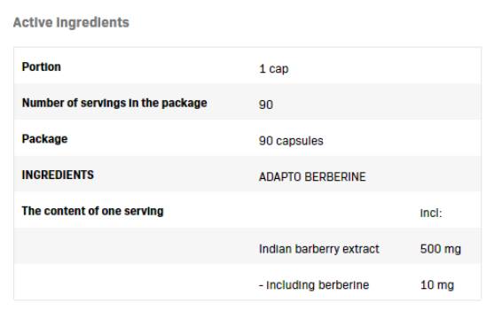 Berberine 500 mg - 90 κάψουλες