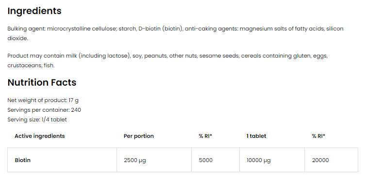 Biotin 10.000 max 60 δισκία