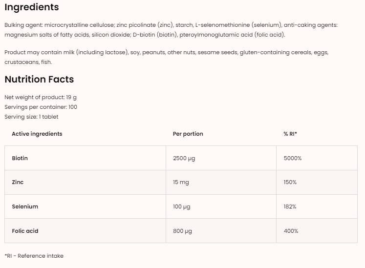 Biotin Plus 2500 mcg 100 δισκία