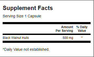 Μαύρο κύκλο καρυδιού 500 mg - 60 κάψουλες
