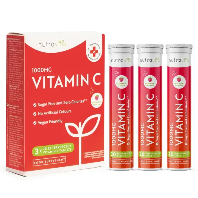 Βιταμίνη C 1000 mg 60 διαλυτά δισκία (3x20) <tc>Nutravita</tc>