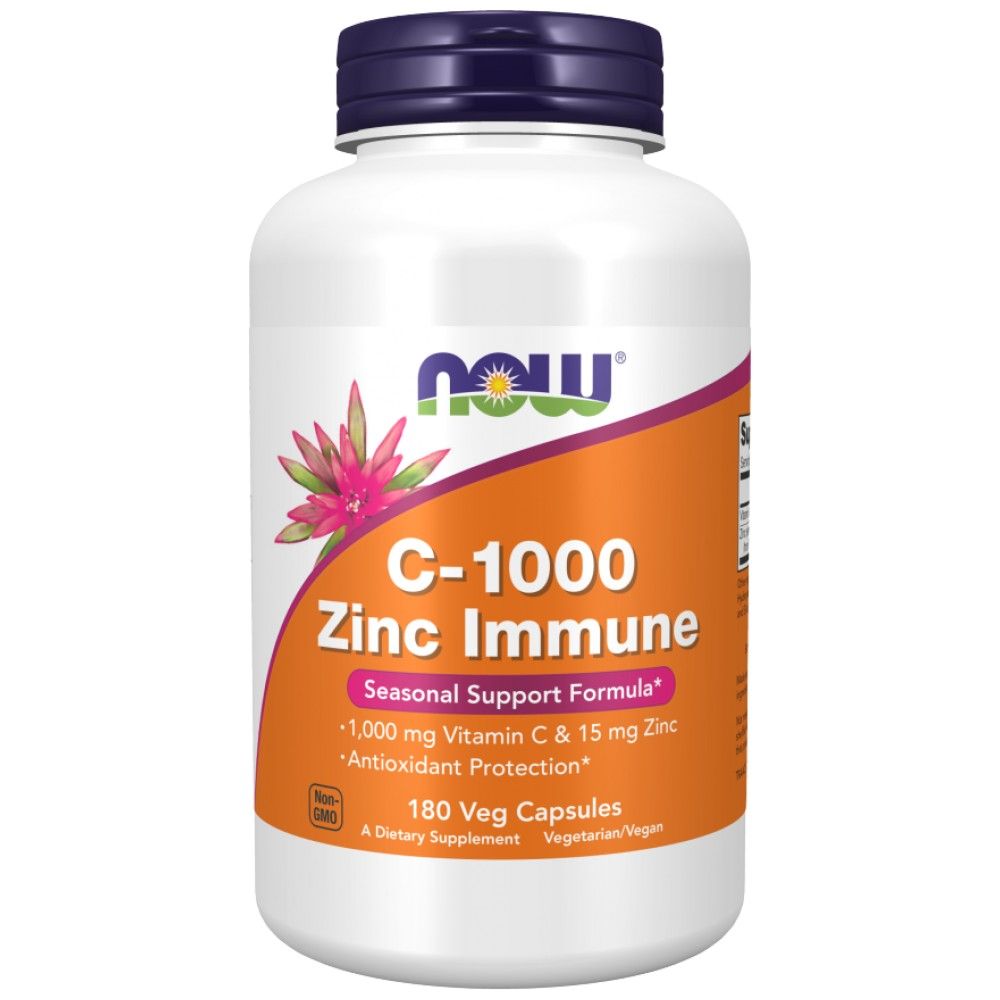 C-1000 Zinc Immune | Βιταμίνη C + Διγλυκινικός ψευδάργυρος - 90 κάψουλες