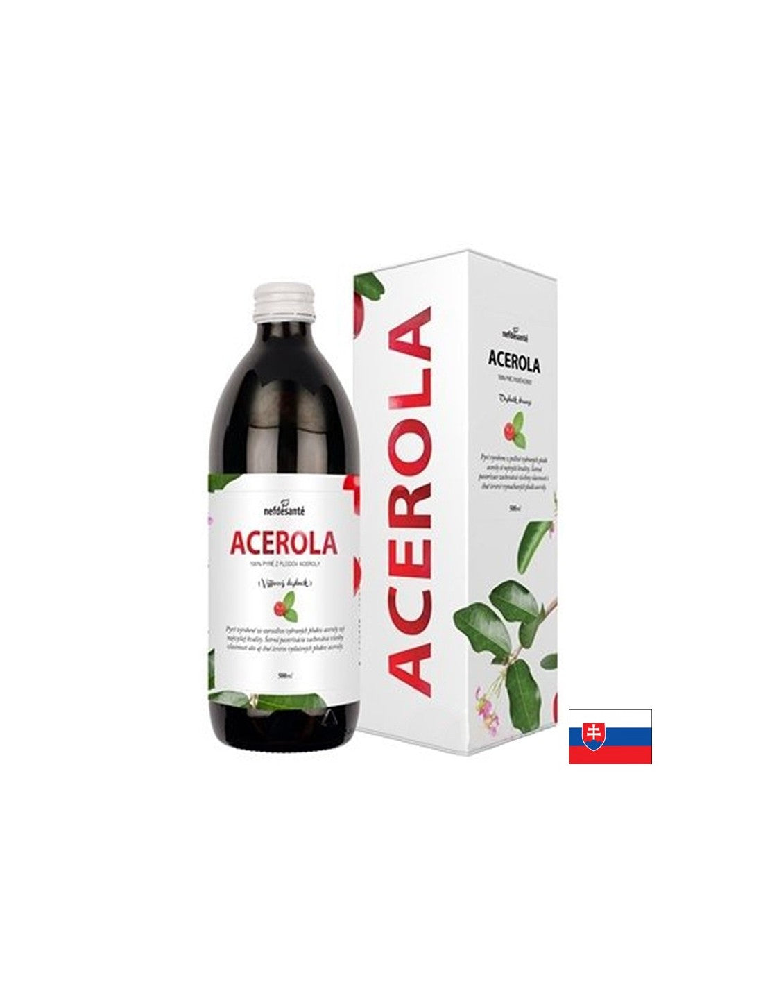 Sok от acerola – estestven източник на βιταμίνη C για ανοσοποιητικό και ζεινότητα, 500 ml
