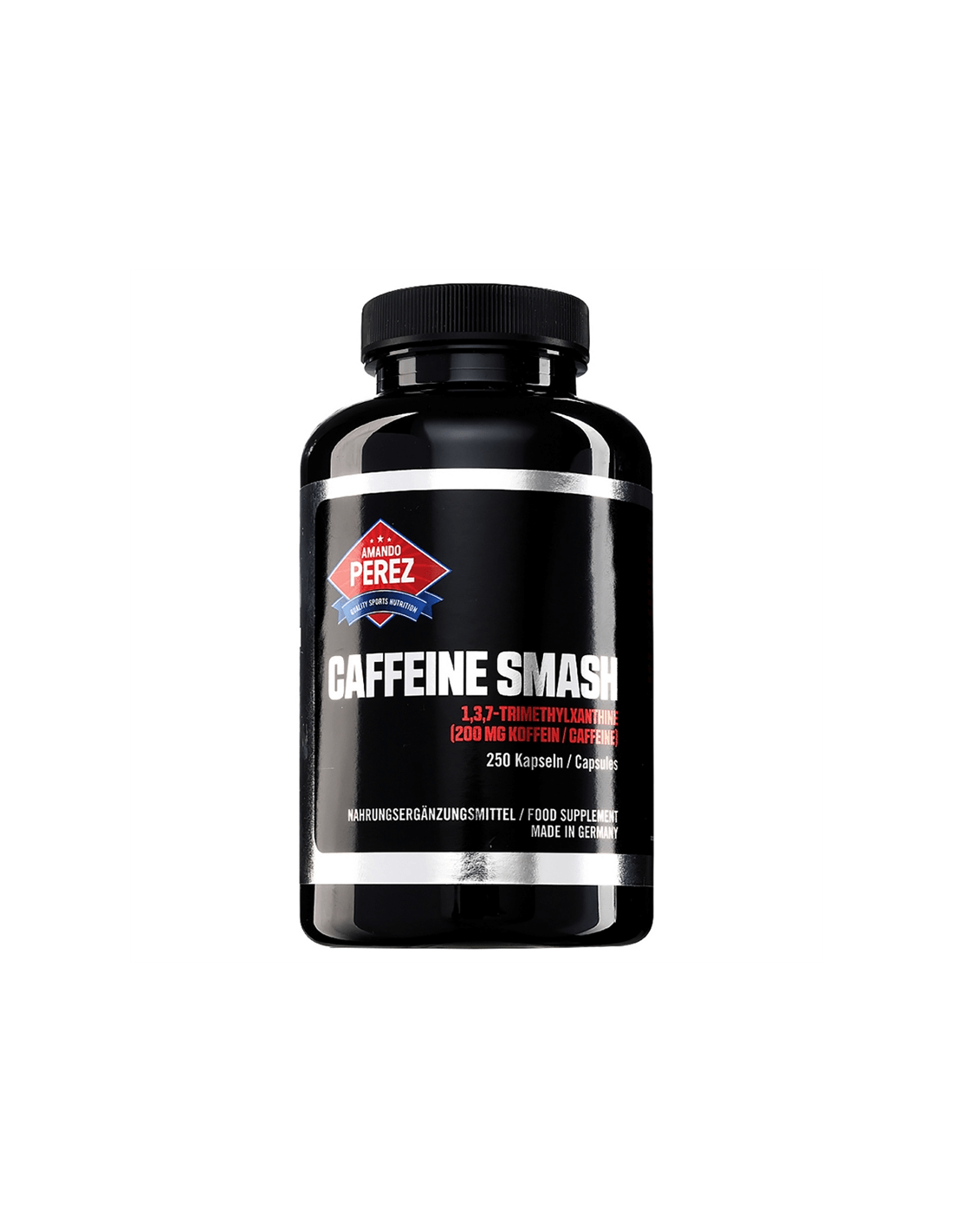 Caffeine Smash (1,3,7-Τριμεθυλοξανθίνη)/Καφεΐνη, 200 mg, 250 κάψουλες <tc>Vitabay</tc>