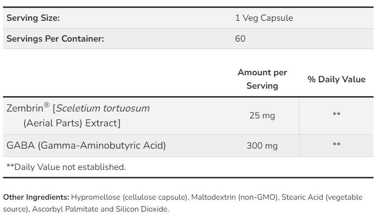 Calm & Focus με Zembrin® και GABA - 60 κάψουλες