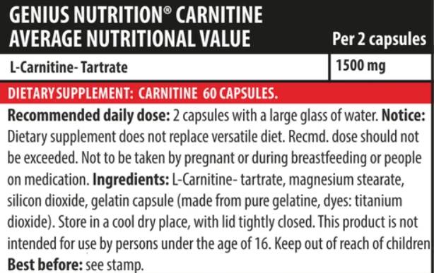 Carnitine - 60 κάψουλες