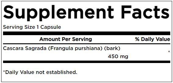Cascara Sagrada 450 mg 100 κάψουλες