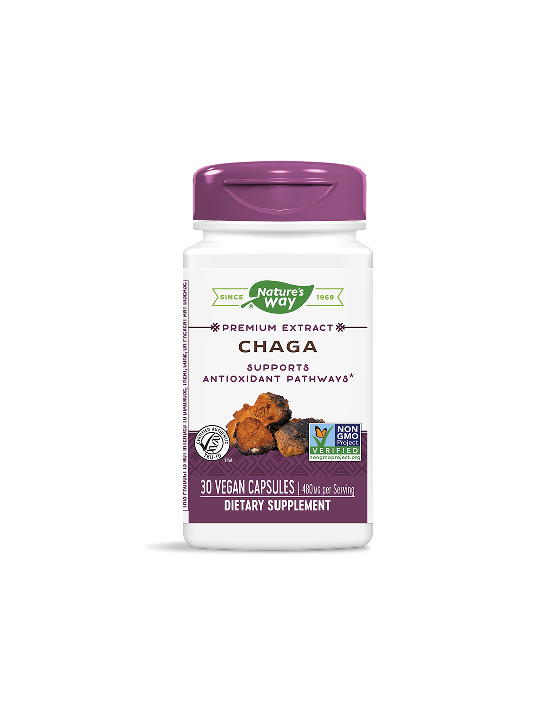 Chaga/chaga 480 mg x 30 κάψουλες της φύσης
