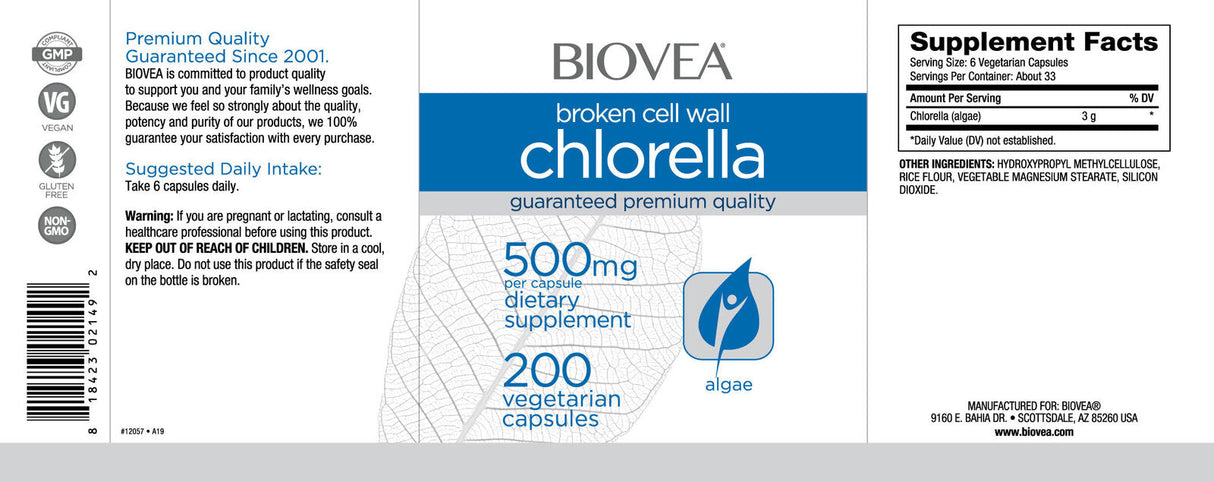 Chlorella 500 mg/200 καπάκια