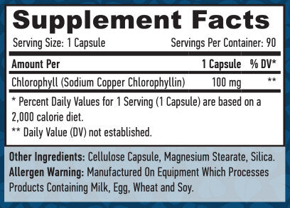Χλωροφύλλη 100mg. 90 VCAP