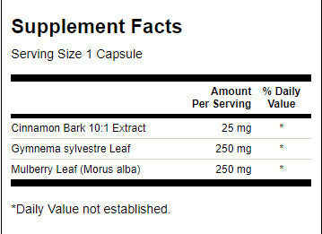 Cinnamon Gymnema Mulberry Complex 525 mg - 120 κάψουλες