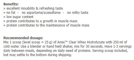 Clear Whey Hydrolyzate Sachet 0,025 kg