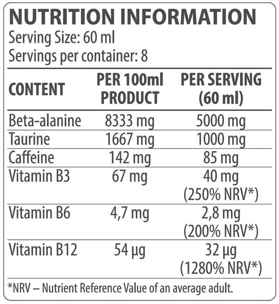 Μυϊκή δύναμη | Προ -προπόνηση Liquid - 500 ml