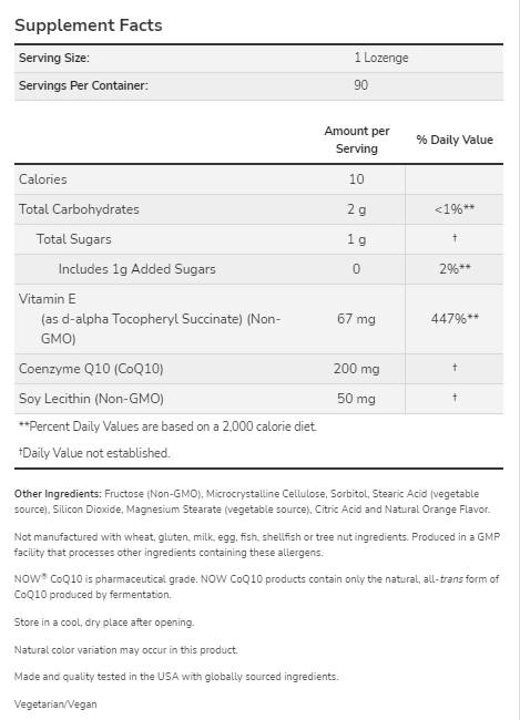 CoQ10 200 mg | Μασικό - 90 υπογλώσσια δισκία