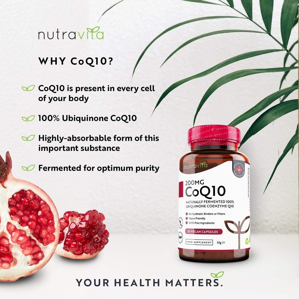 CoQ10 200 mg (Ουβικινόνη) /120 κάψουλες, 120 ημέρες/ <tc>Nutravita</tc>
