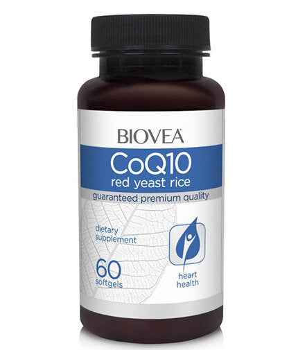 CoQ10 60mg & κόκκινο ρύζι ζυμομύκητα/60 softgels