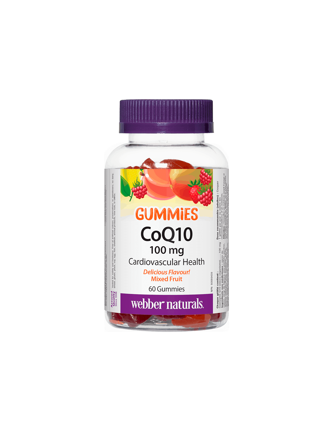 Ζελεδάκια CoQ10/Συνένζυμο Q10 100 mg, 60 δισκία ζελέ <tc>Webber Naturals</tc>