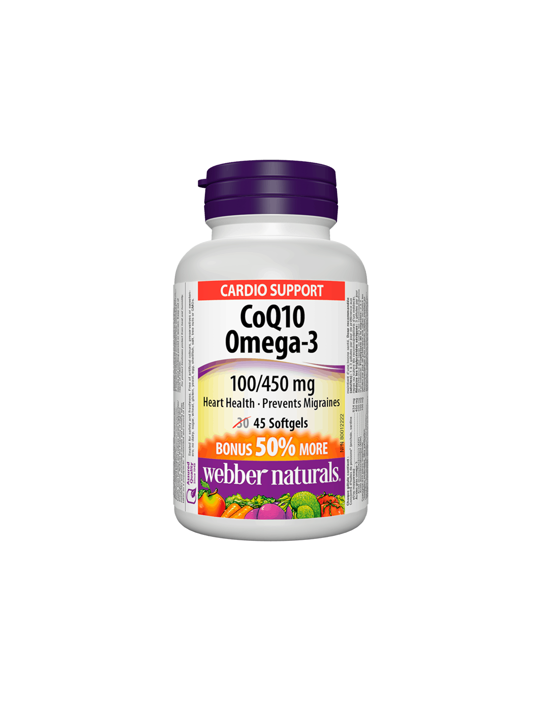 CoQ10 & OmegA-3/ Coenzyme Q10 100 mg + ωμέγα-3 450 mg x 45 κάψουλες softgel